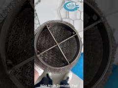 304 SS Mesh Demister Pad إزالة الضباب الدائم لأنظمة الغازات الكيميائية