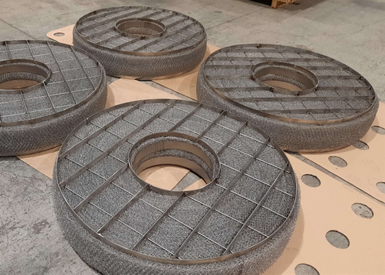Oem شبكة الأسلاك Demister Pad فصل الغازات السائلة الإنتاج الصيدلي