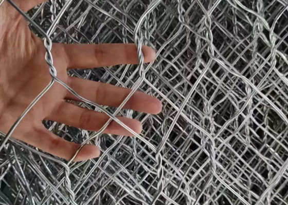 2x1x1 غطس ساخن غاليباني سلك شبكة حجر قفص لحماية الجسر 2.7mm